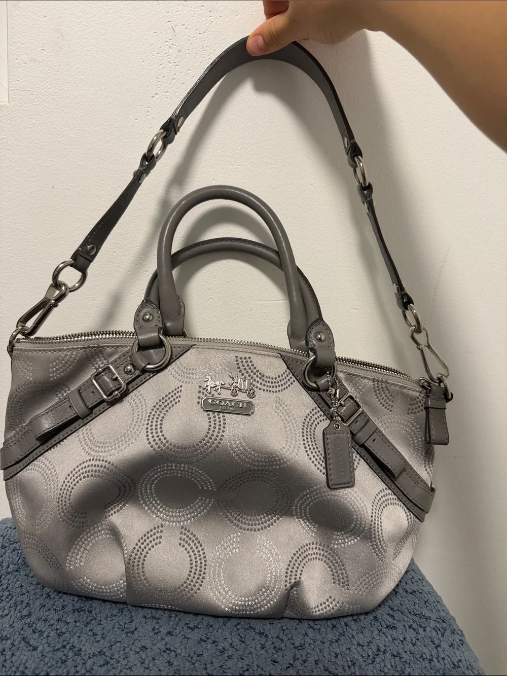 Coach Madison Dotted Op Art Sophia Satchel